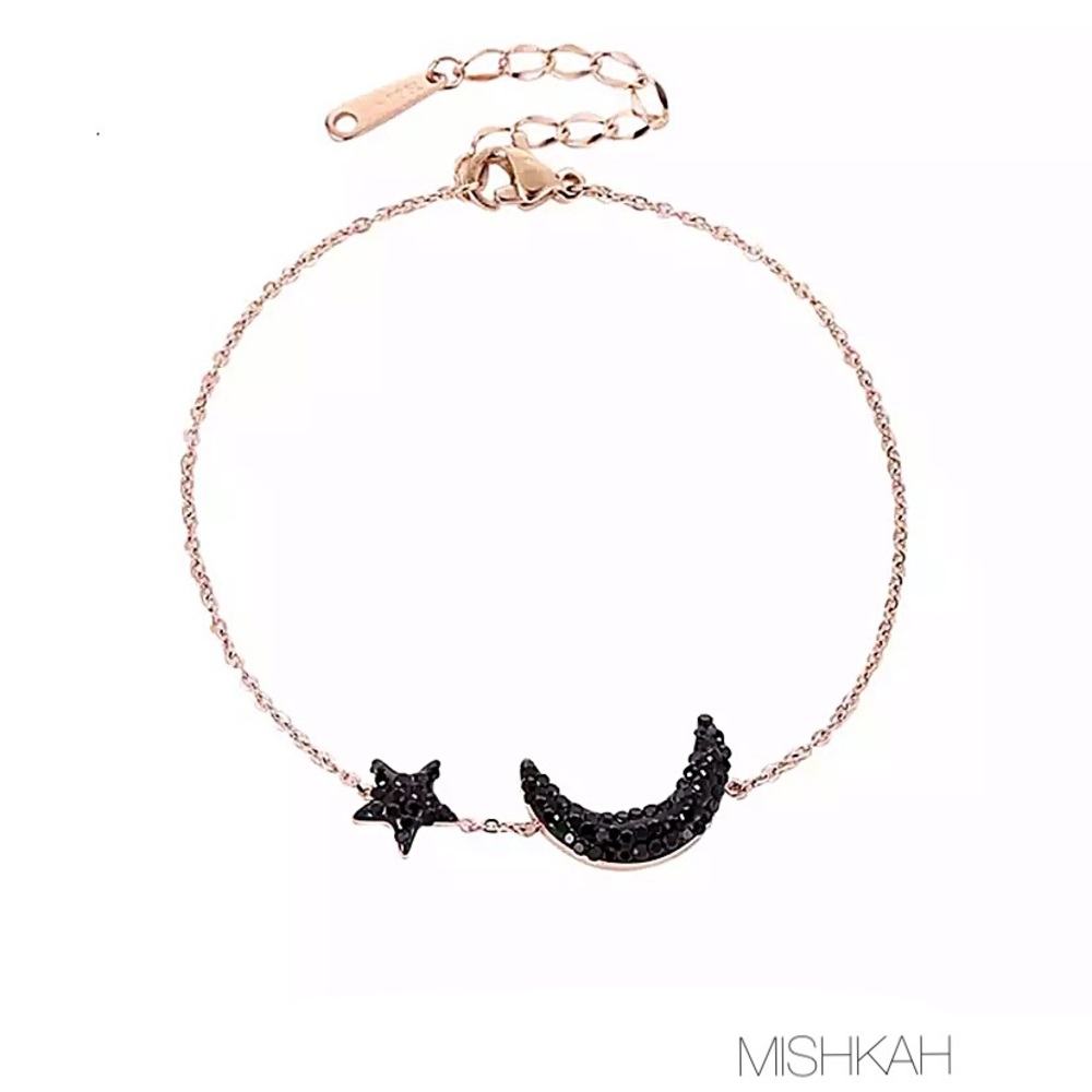 ⭐️🌙Star Moon Zircon Titanium Steel Bracelet